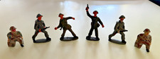 6 Stück NVA Soldaten - DDR - Elastolin / Lineol Figuren