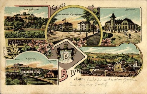 Litho bitche bitsch - bitsch, lothringen