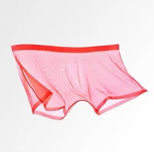 Transparente Herren Boxershorts, Größe XL, Rot