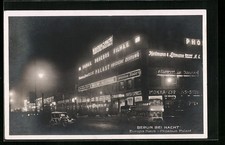 Berlin, Partie am Europa-Haus bei nächtlicher Beleuchtung, Ansichtskarte 