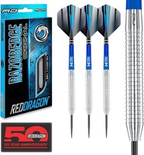 RED DRAGON Razor Edge Black Dartpfeile Tungsten Profi Steel Darts Mit Flights