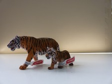 Sammlungsauflösung: Schleich Tiere - Tiger mit Baby unbespielt und mit Fahne