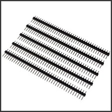 5x Stiftleiste schwarz | 40 Pins | 2,54mm |  Pin Header Breadboard für Arduino