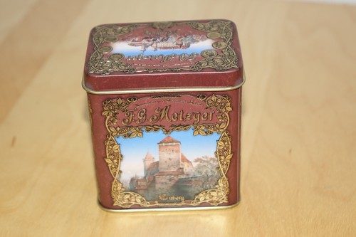 Alte blechdose metzger - alte, f.g.metzger-