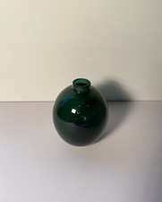 Grüne Glas Vase Signiert