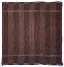 CHANEL Tuch Carré 100% Seide handrolliert 80x84 cm Streifen braun/bordeaux/beige