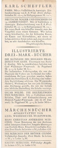 Prospekt insel verlag 1912 - prospekt, insel-verlag