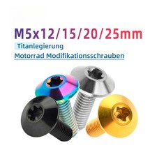 Titan Schraube M4/M5x10-25mm Linsenkopfschraube ISO 7380 Torx Fahrrad Tuning GR5