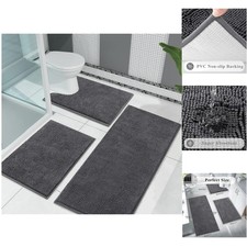 Dunkelgrau Badematten Set 3