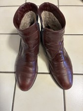Bally Lederstiefel Burgundrot