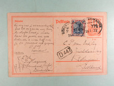 Dt. Reich Ausland Ganzsache +