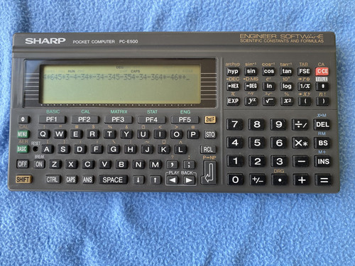Sharp e500 taschencomputer - pc-e500,