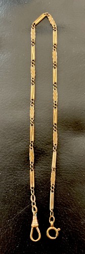 Antike goldfarbene uhrkette - antike,