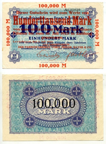 100000 mark auf 100 - 100000,