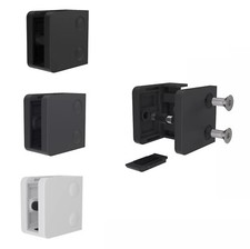 Glashalter Eckig Zamak Sicherungsplatte Glasklemme RAL Schwarz Weiß Anthrazit