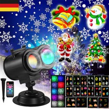 LED Laser Projektor Weihnachten Licht 64 Muster Xmas Außen Party Garten Dekor 