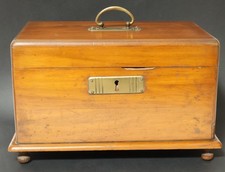 Alte Nußbaum Biedermeier Holzschatulle Schatulle Holz Truhe Holztruhe Kasten Box