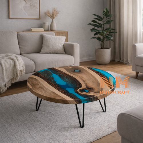 Live edge couchtisch natur - live,