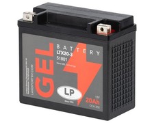 YTX20L-BS Motorradbatterie GEL 12V 20Ah LANDPORT LTX20-3 52014 CTX20L-BS GTX20BS