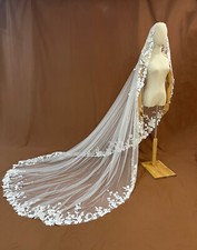 Weiß Ivory Brautschleier Lang