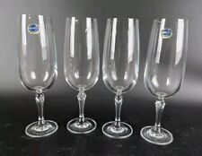 Mid Century Böhmisch Kristall Glas - 4 Bier Tulpen - 19 cm