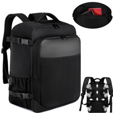 Rucksack Handgepäck 40x20x25 kleiner Reiserucksack Flugzeug schwarz