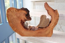 Gartendeko-Rustikal Baumsch. m. 2 Herzen Kirsche Einweihung-Geschenk-Upcycling,