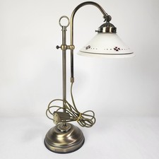 Quelle Tischlampe Messing Glas