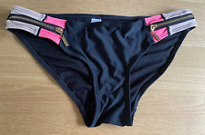 •♥• ATMOSPHERE Bikini Höschen schwarz beige pink Reißverschluss Gr. 38 •♥•