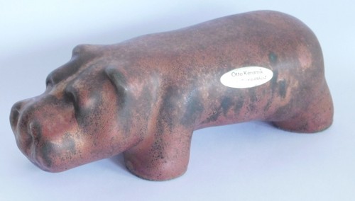 Seltene keramikfigur nilpferd - keramikfigur,
