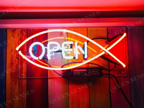 Open fische neon sign - neon,