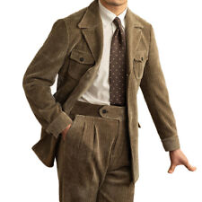 Schwarzer Cord-Anzug Für