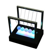 Glas LED Newton-Wiege Kugelspiel Kugelstoßpendel Kugelpendel Pendel Newtonpendel