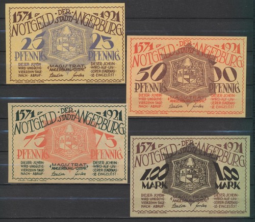 Angerburg stadt 4x notgeld - 4x,