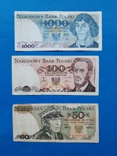 1 x 50+100+1000 Zlotych Polen