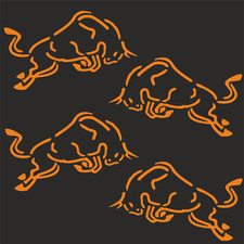 4 Stier 6x4cm 2Li/2Re