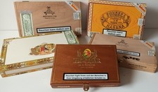 5 leere Zigarrenkisten Zigarren Kisten Holzkisten basteln sammeln /  C16