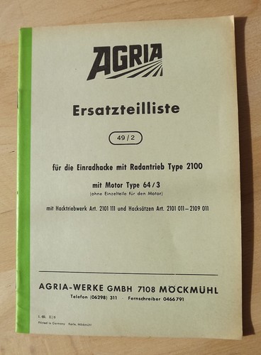 Agria 2100 baby nsu - baby,