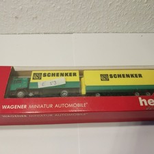 E59   Herpa Schenker  1:87 H0 859185 MAN F90 OVP Großraum Lkw 2/3 Planen Hz