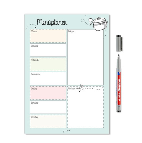 Menüplaner din whiteboard - menüplaner,