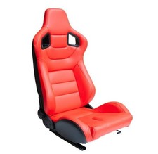 AutoStyle SS 73LR RK Rennsitz Sportsitz Rot Eco-Leder