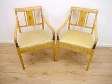 Biedermeier Sessel 2 Stück Birke massiv um 1900