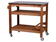 dobar Beistellwagen mit Edelstahlplatte - B-Ware Transportschaden Kosmetisch