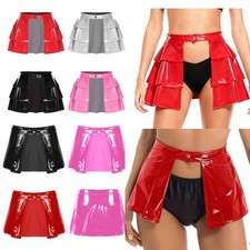 DE Damen Kurz PU Leder