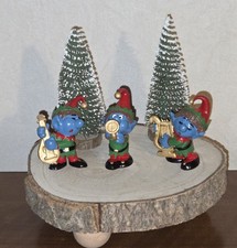 Schlümpfe Sammlung Weihnachtselfen Trio Musiker Schlumpf  Smurf