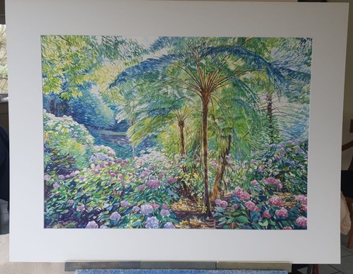 Original aquarell baumfarn - original,