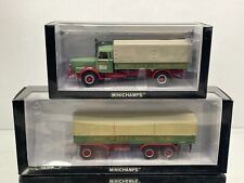MINICHAMPS BUSSING 8000S + KASSBOHRER TRAILER WANDT SPEDITION -1:43- GOOD IN BOX