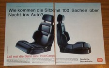 Seltene Werbung DEUTSCHE BAHN InterCargo - Sitze kommen über Nacht ins Auto 1988