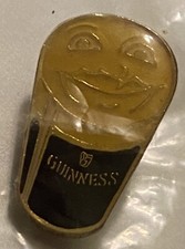 Vintage, Guinness-Bier Smiley Pin, NEU, Dublin Irland