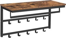 Wandgarderobe mit Ablage Wandregal Garderobenleiste Wandmontiertes Hängeregal